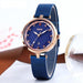 Three Dimensional Glass Dial Quartz Mesh Steel Strap Women