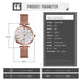 Three Dimensional Glass Dial Quartz Mesh Steel Strap Women