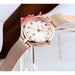 Three Dimensional Glass Dial Quartz Mesh Steel Strap Women