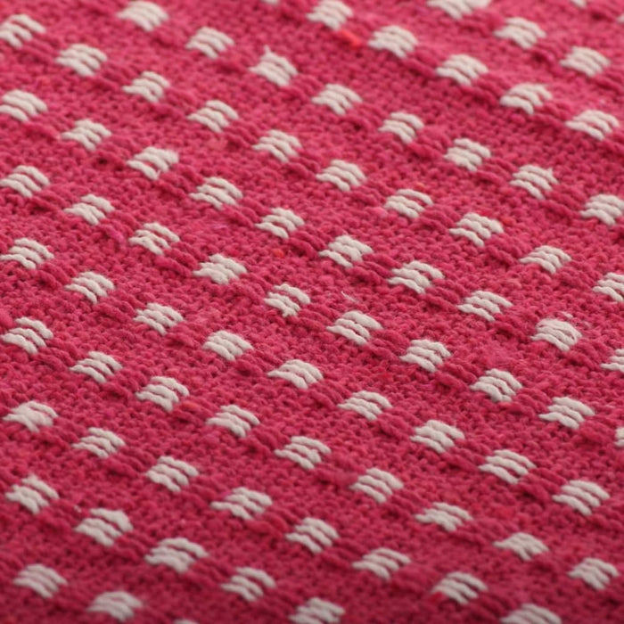 Throw Cotton Squares 160x210 Cm Pink Xaptta