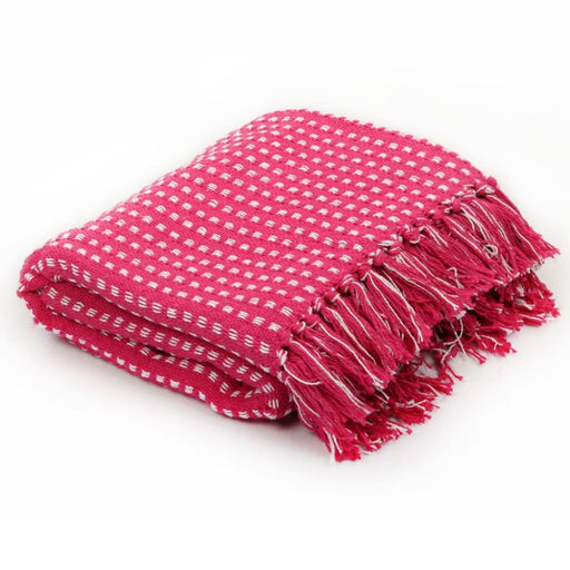 Throw Cotton Squares 160x210 Cm Pink Xaptta