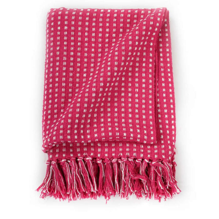 Throw Cotton Squares 160x210 Cm Pink Xaptta