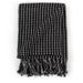 Throw Cotton Squares 220x250 Cm Black Xapttx