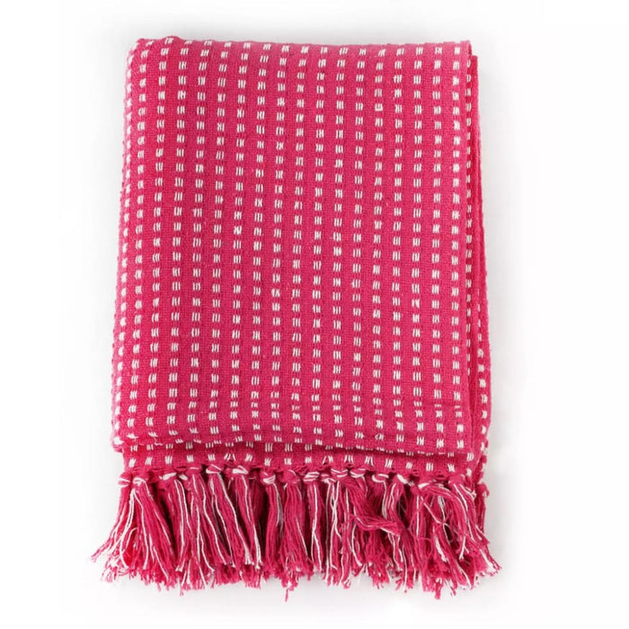 Throw Cotton Squares 220x250 Cm Pink Xapttp