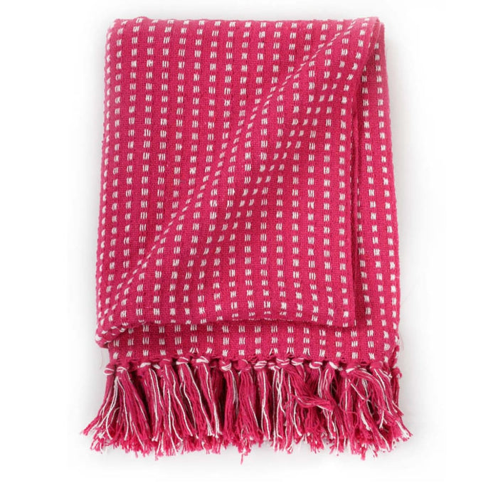 Throw Cotton Squares 220x250 Cm Pink Xapttp