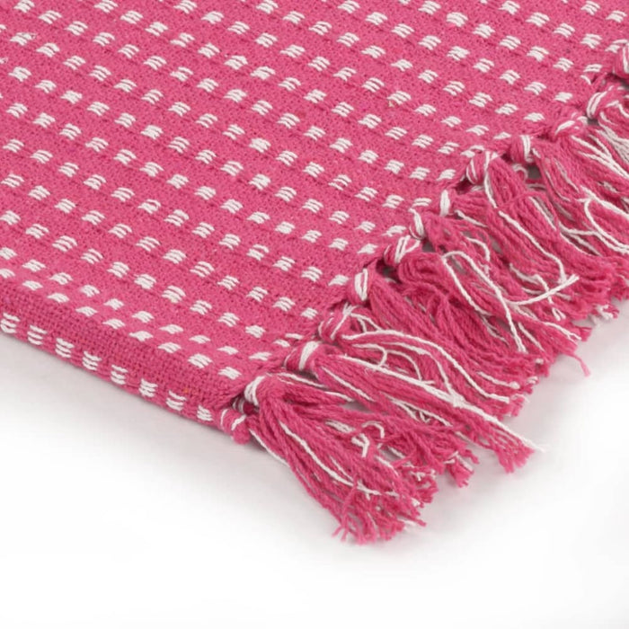 Throw Cotton Squares 220x250 Cm Pink Xapttp
