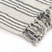 Throw Cotton Stripes 125x150 Cm Grey And White Xaptxi