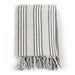 Throw Cotton Stripes 125x150 Cm Grey and White Xaptxi