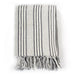 Throw Cotton Stripes 160x210 Cm Grey and White Xaptxn