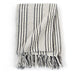 Throw Cotton Stripes 160x210 Cm Grey and White Xaptxn