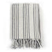 Throw Cotton Stripes 220x250 Cm Grey and White Xaptxk