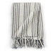 Throw Cotton Stripes 220x250 Cm Grey and White Xaptxk