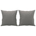 Throw Pillows 2 Pcs Dark Grey 40x40 Cm Fabric Takaix