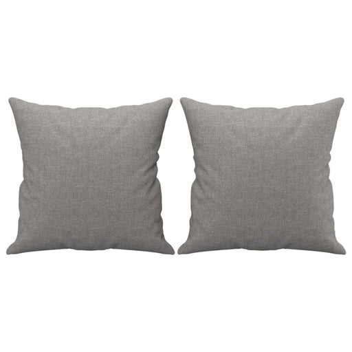 Throw Pillows 2 Pcs Light Grey 40x40 Cm Fabric Takaio