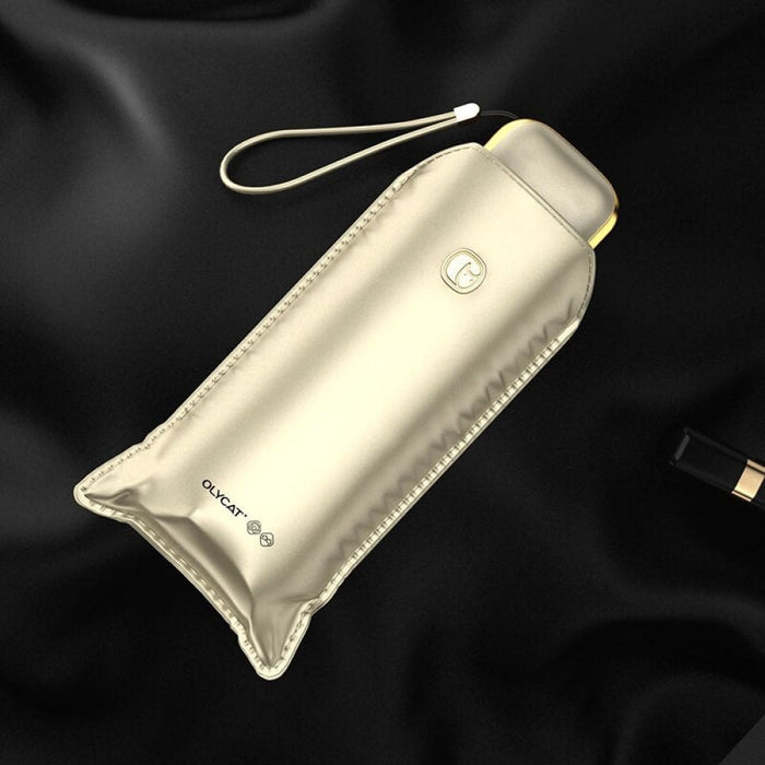 Titanium Silver Coating Mini Pocket Flat Umbrella