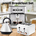 Toaster Kettle & Coffee Machine Breakfast Set - White