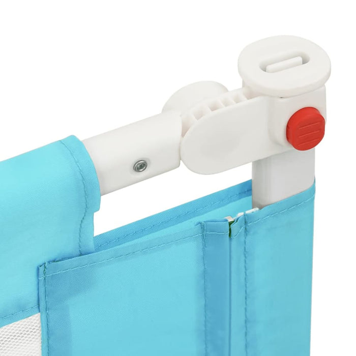 Toddler Safety Bed Rail Blue 200x25 Cm Fabric Obxop