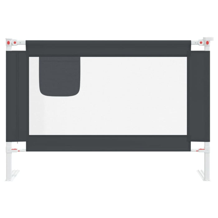Toddler Safety Bed Rail Dark Grey 100x25 Cm Fabric Obxxl
