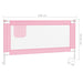 Toddler Safety Bed Rail Pink 160x25 Cm Fabric Obxbt