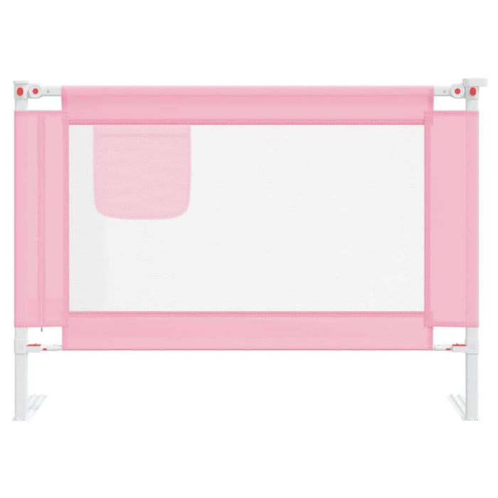 Toddler Safety Bed Rail Pink 90x25 Cm Fabric Obokn
