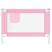 Toddler Safety Bed Rail Pink 90x25 Cm Fabric Obokn
