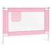 Toddler Safety Bed Rail Pink 90x25 Cm Fabric Obokn