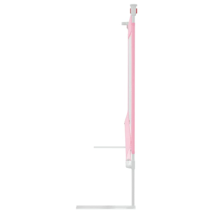 Toddler Safety Bed Rail Pink 90x25 Cm Fabric Obokn