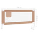 Toddler Safety Bed Rail Taupe 180x25 Cm Fabric Obxxx