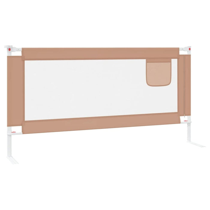 Toddler Safety Bed Rail Taupe 180x25 Cm Fabric Obxxx