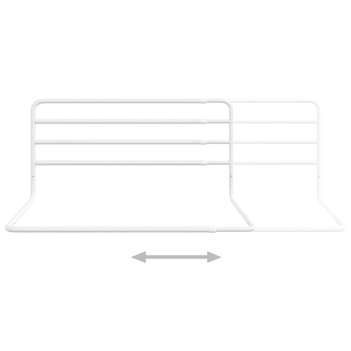 Toddler Safety Bed Rail White (76-137)x55 Cm Iron Obxta