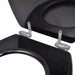 Toilet Seats With Soft Close Lids 2 Pcs Mdf Black Xipkbp