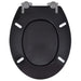 Toilet Seats With Soft Close Lids 2 Pcs Mdf Black Xipkbp