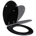 Toilet Seats with Soft Close Lids Mdf Black Oabikk