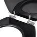Toilet Seats with Soft Close Lids Mdf Black Oabikk