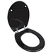 Toilet Seats with Soft Close Lids Mdf Black Oabikk