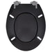 Toilet Seats with Soft Close Lids Mdf Black Oabikk
