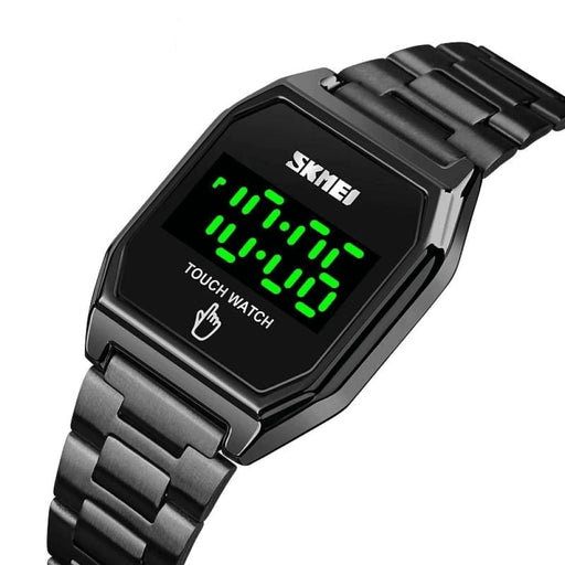Touch Screen Men’s Digital Watch with Full Steel Band