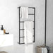 Towel Rack Black 60x10x116 Cm Steel Ttloxb