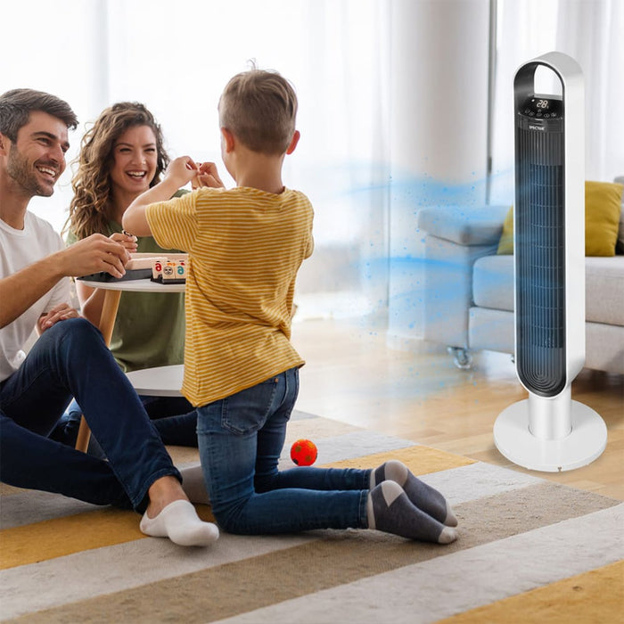 Tower Fan Portable Oscillating Remote Control Led Display