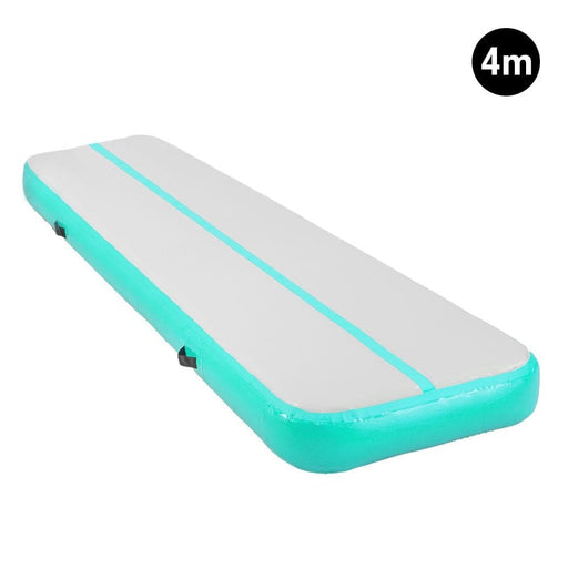 4m x 1m Air Track Inflatable Gymnastics Tumbling Mat - Green