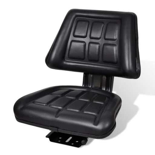 Tractor Seat with Backrest Black Xobopl