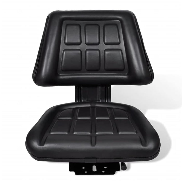 Tractor Seat With Backrest Black Xobopl