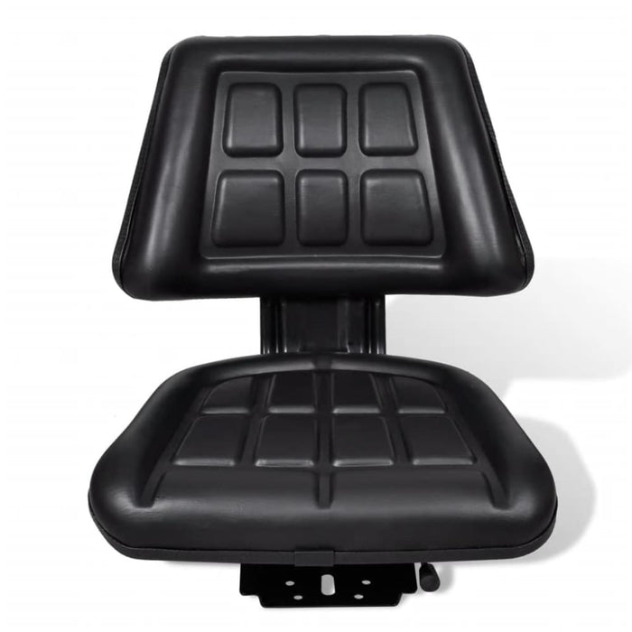 Tractor Seat with Backrest Black Xobopl