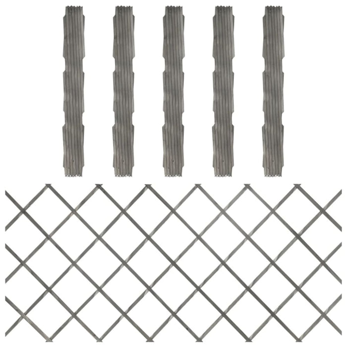 Trellis Fences 5 Pcs Grey Solid Firwood 180x80 Cm Tolaxp