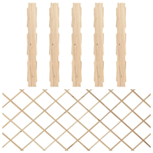 Trellis Fences 5 Pcs Solid Firwood 180x80 Cm Tolaxx