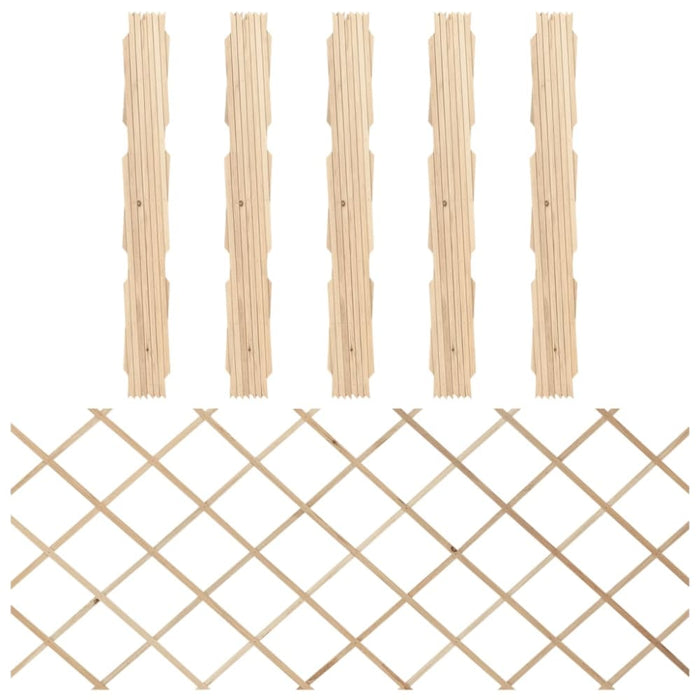 Trellis Fences 5 Pcs Solid Firwood 180x80 Cm Tolaxx