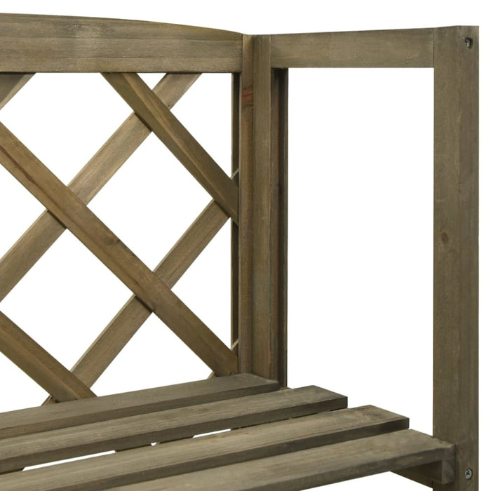 Trellis with Shelves Grey 55x30x140 Cm Solid Fir Wood Tolaob