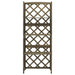 Trellis with Shelves Grey 55x30x140 Cm Solid Fir Wood Tolaob