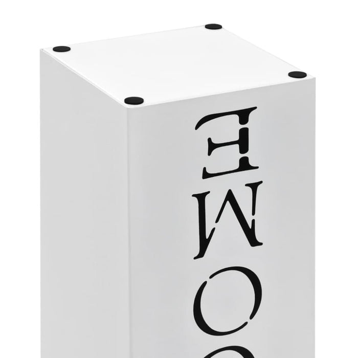Umbrella Stand Welcome Steel White Xaliki