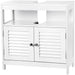 Under Sink Cabinet With 2 Doors Open Compartment White